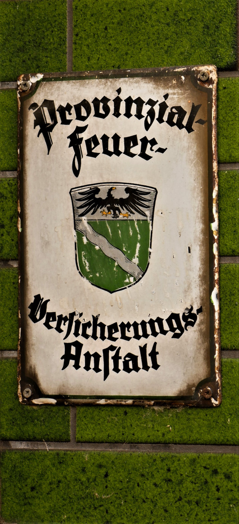 Wie dazumal - Altes Provinzial-Blechschild