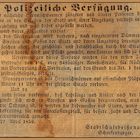 *wie dazumal*  -  BEKANNTMACHUNG 1856