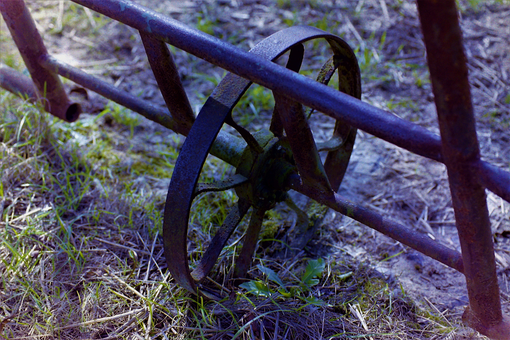 Wie dazumal - Detail eines Drehtores auf dem Feld