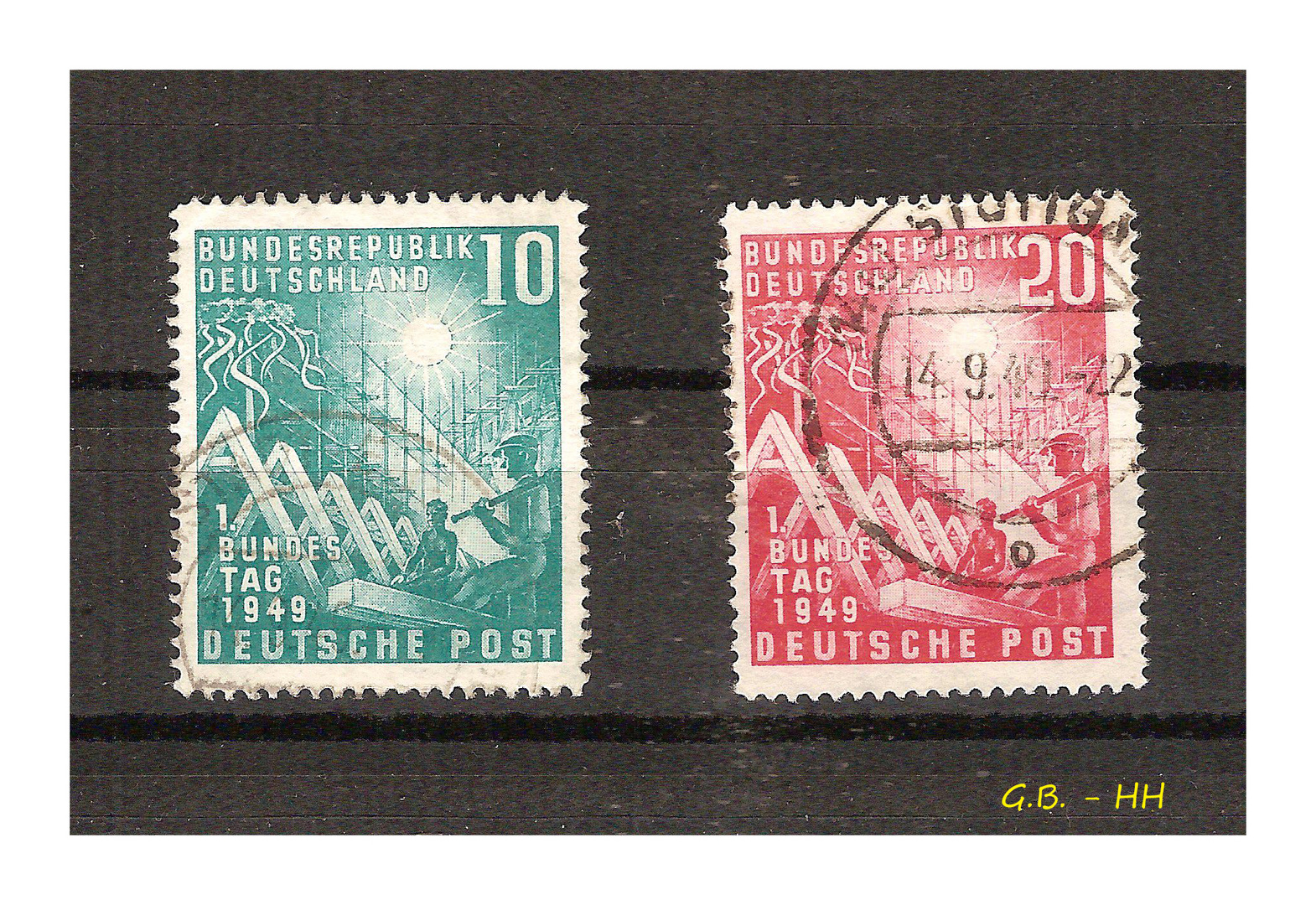 Wie Dazumal Die Ersten 2 Briefmarken Der Bundesrepublik