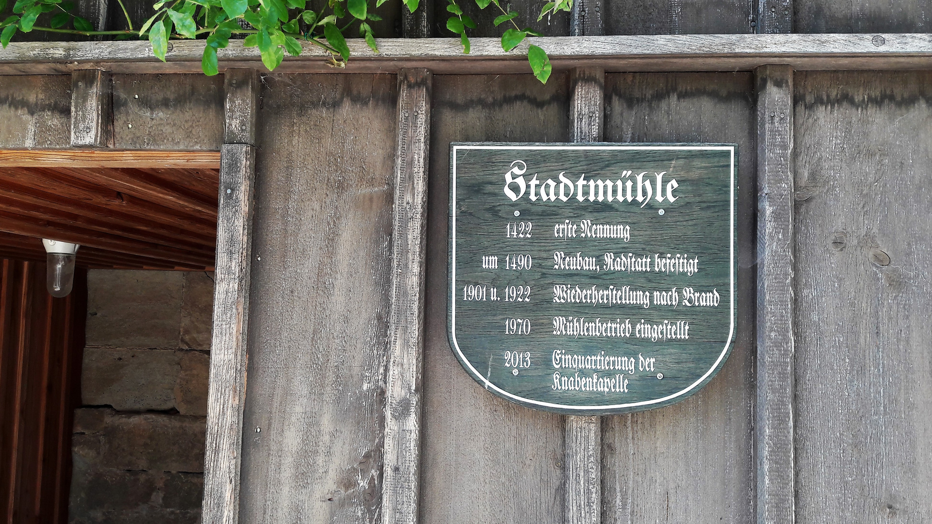 Wie dazumal  ehem Stadtmühle Dinkelsbühl