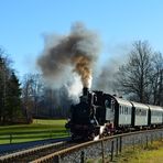 Wie dazumal - Ein Dampfzug im Winter, auch ohne Schnee