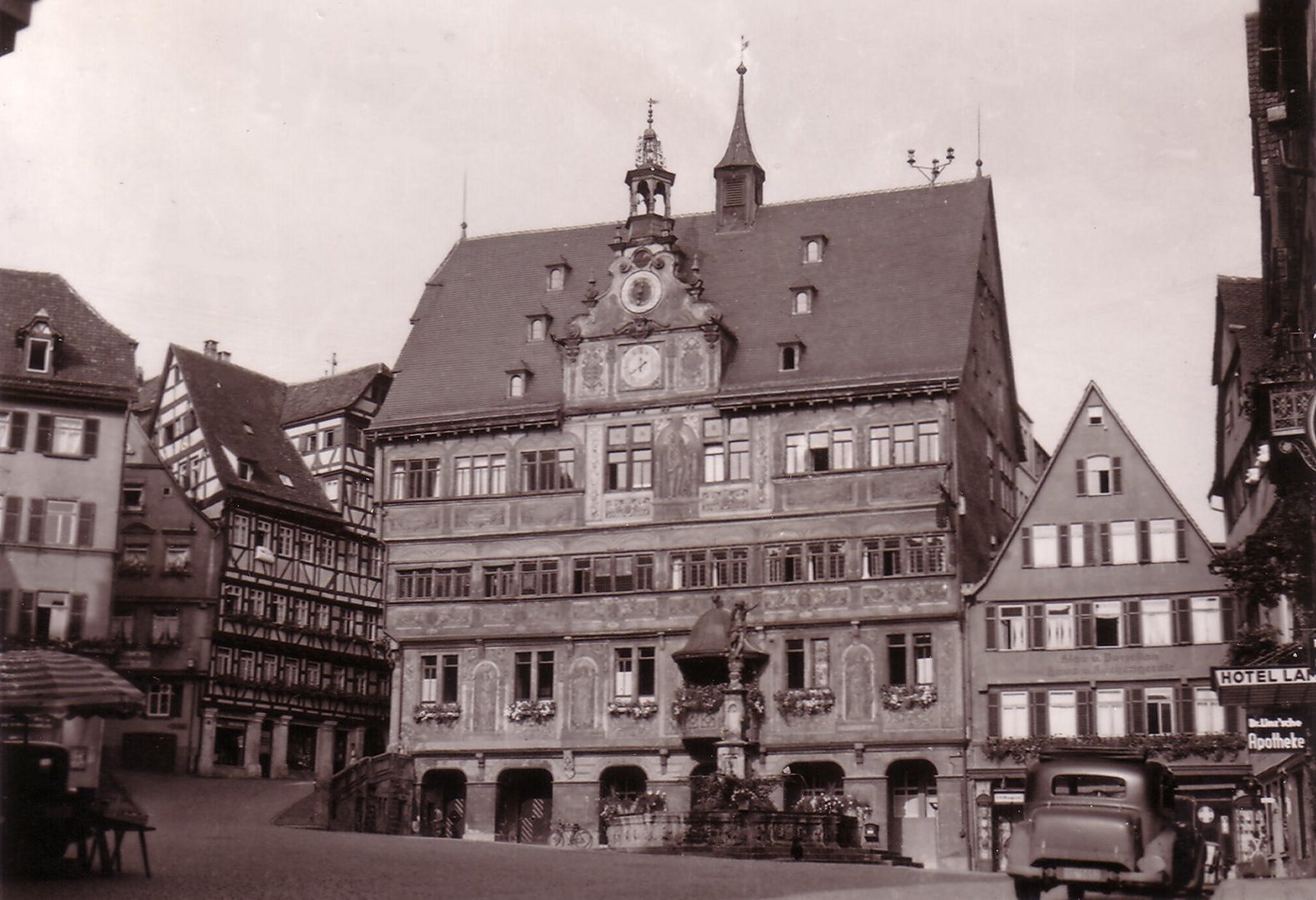 *wie dazumal*  -  Rathaus in Tübingen