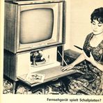 wie dazumal.....Fernsehgerät spielt Schallplatten