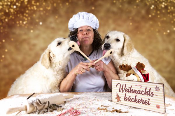 wie drei in der Weihnachtsbäckerei