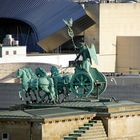 Wie man die Quadriga vom Reichstagsdach aus sieht