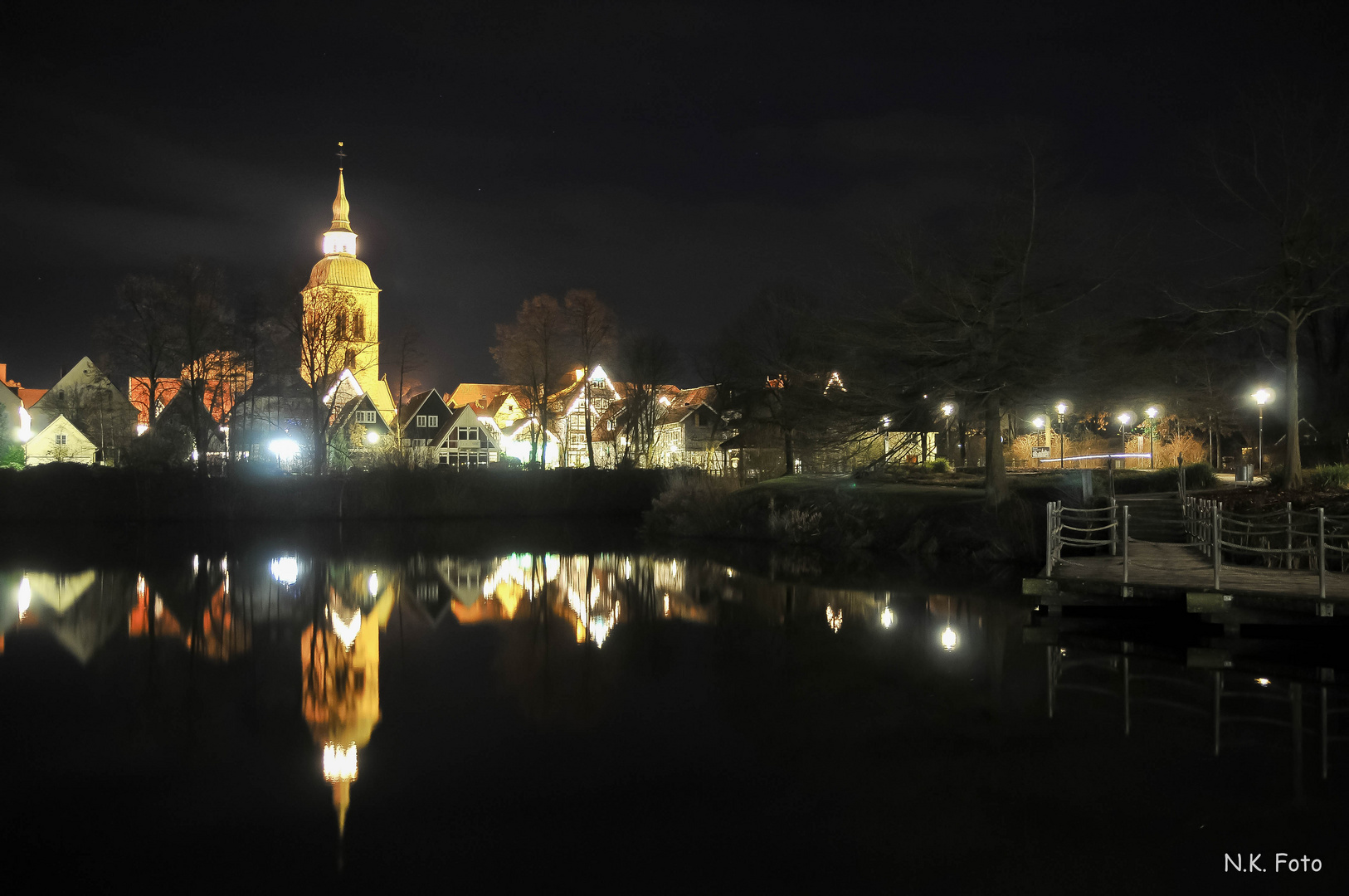 Wiedenbrück at night