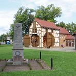 Wieder einmal die Scheunenwindmühle im Mühlendorf Saalow besucht