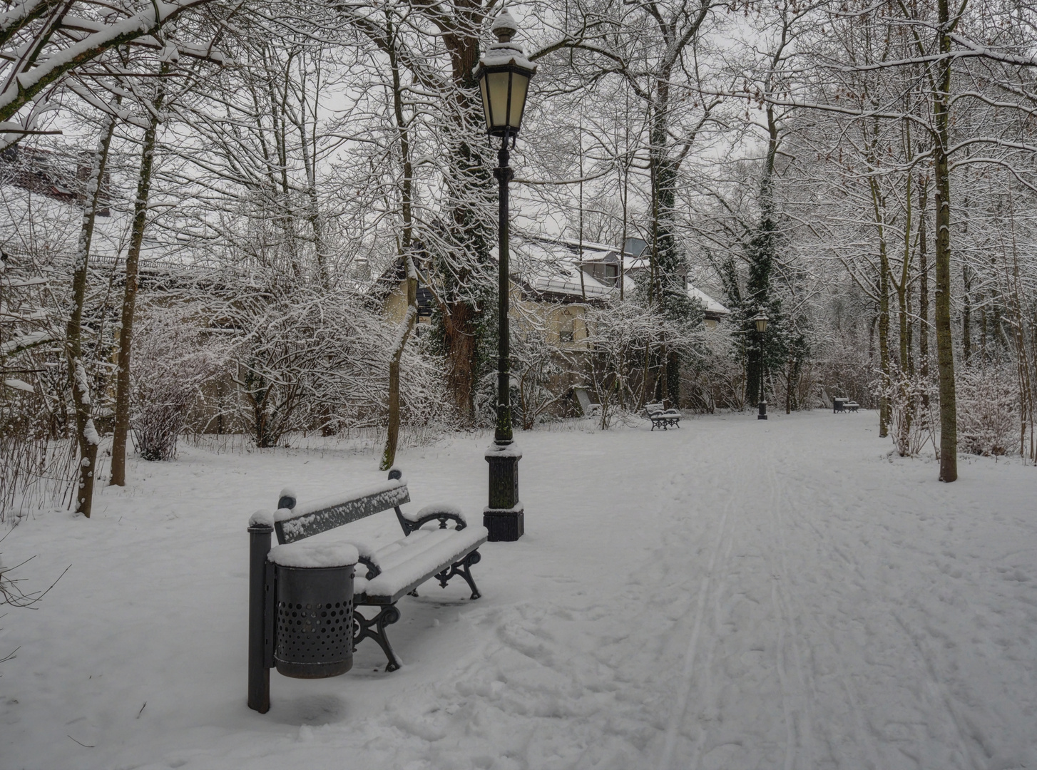 Wieder Schnee im Park