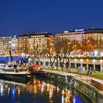 Wien bei Nacht, am Donaukanal