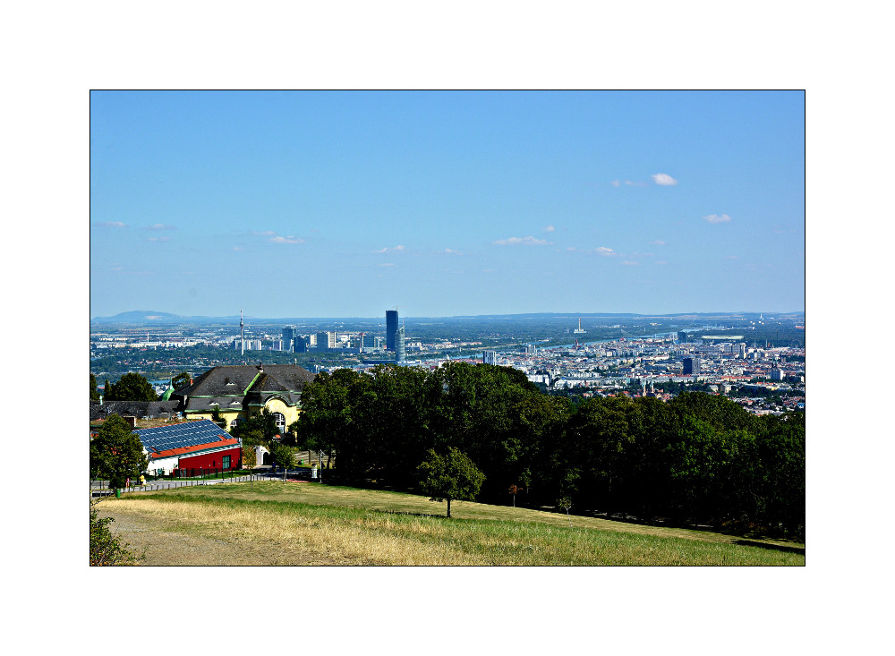 Wien: Blick vom Cobenzl in Richtung Donau