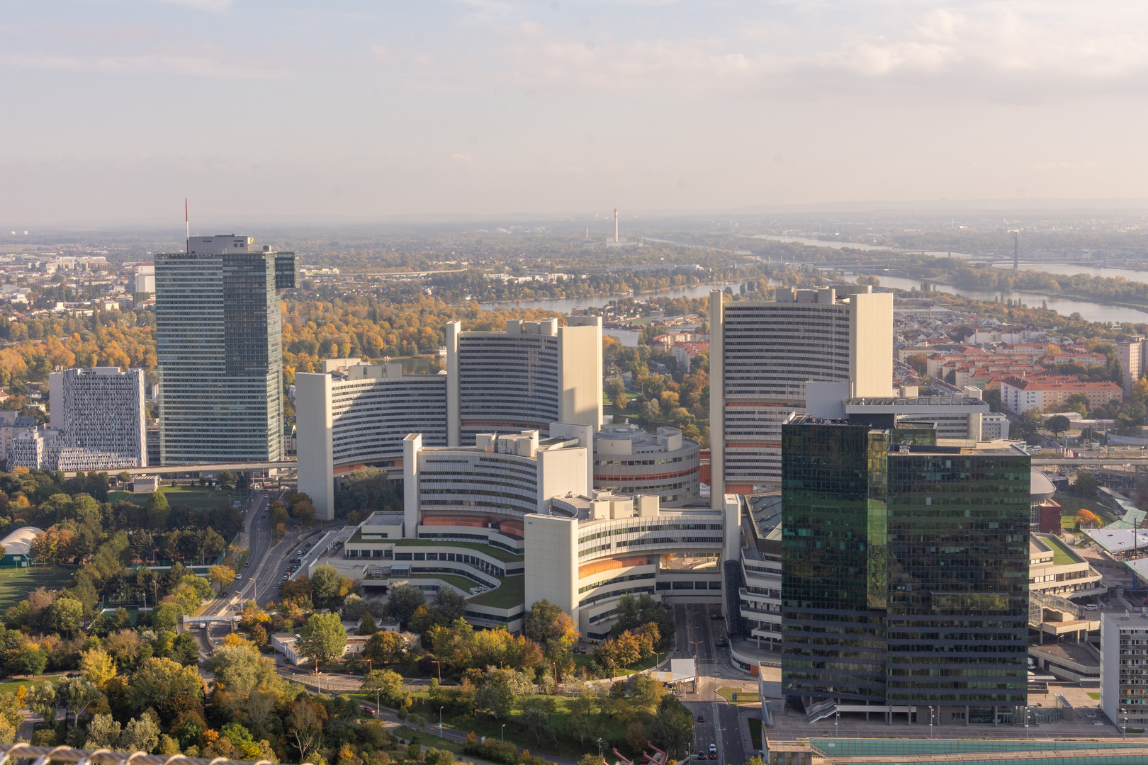 Wien Donau City - Donaupark - Donauturm - View on UNO City from Donauturm - 07