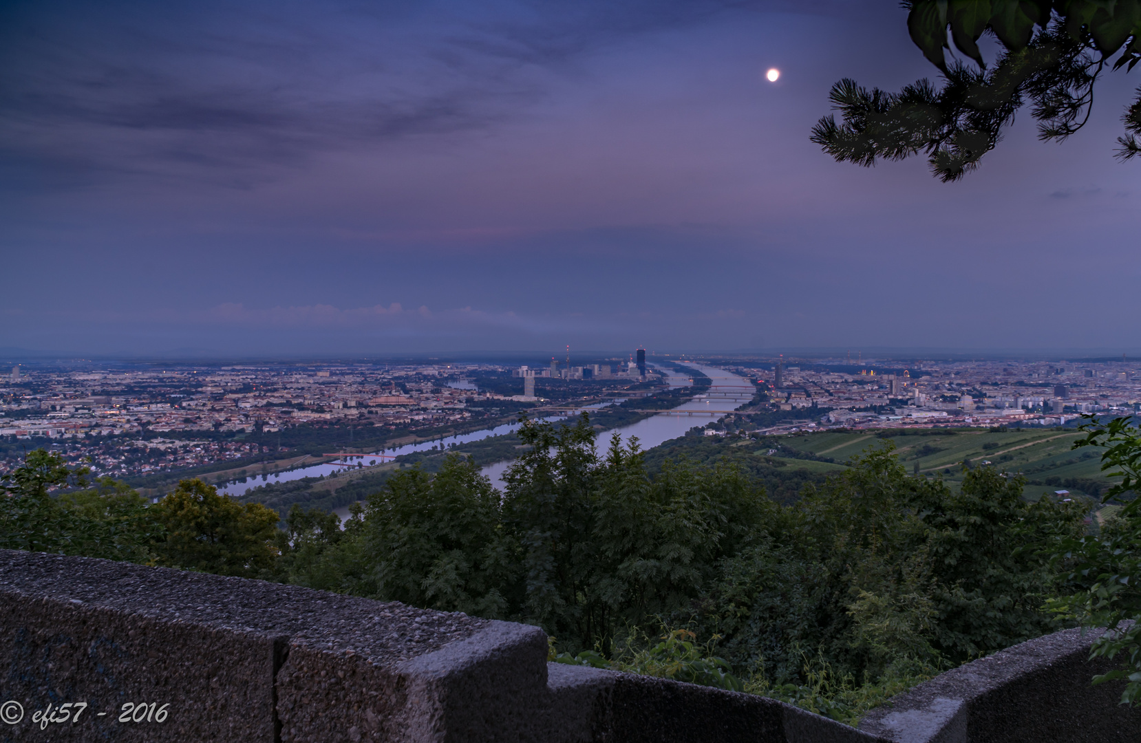 Wien mit Mond