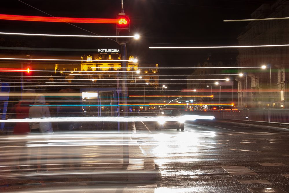 Wien nächtlicher Verkehr