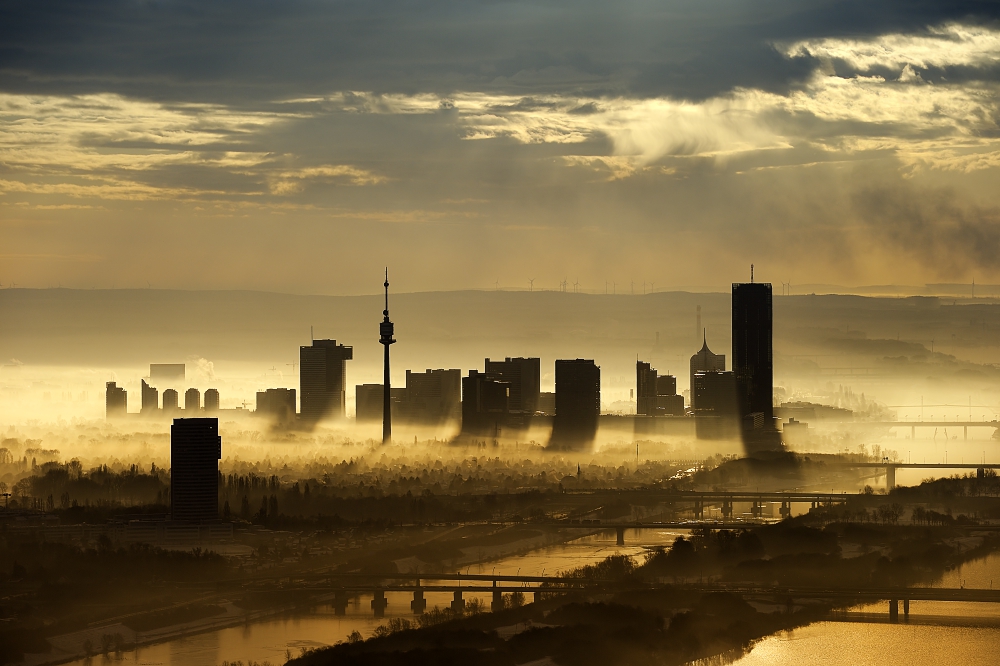 Wien-Nord an einem Wintermorgen