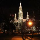 Wien - Rathaus bei Nacht