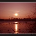 Wien zugefrorene Donau