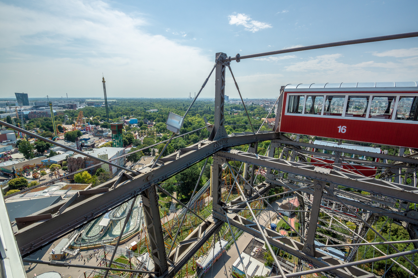 Wiener Riesenrad mit Blick auf den Prater