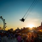 Wiener Wurstelprater im Sonnenuntergang