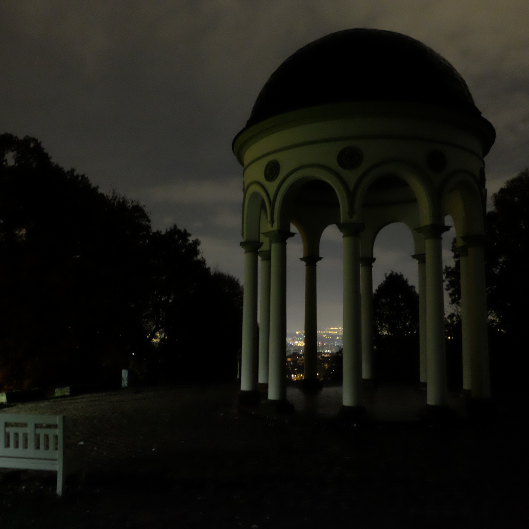 Wiesbaden (1) Nightly view from Neroberg Temple to City 