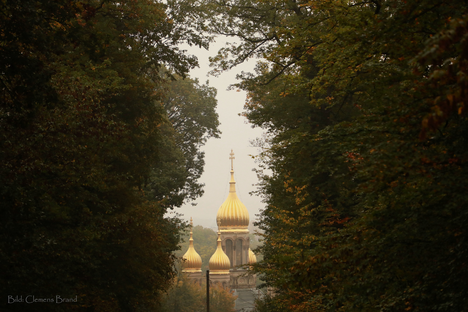 Wiesbaden, Blick vom Neroberg im Herbst 