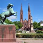 Wiesbaden, Luisenplatz mit der St.Bonifatiuskirche