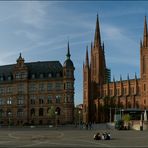 Wiesbaden Rathaus und Marktkirche