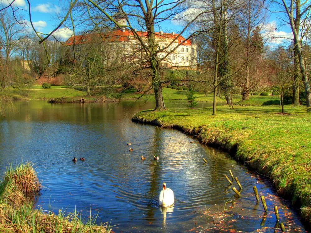 Wiesenburg im Frühling