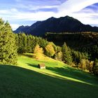 Wiese,Wald und Berg im Herbst.