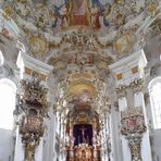 Wieskirche in Steingaden Blick zum Altar