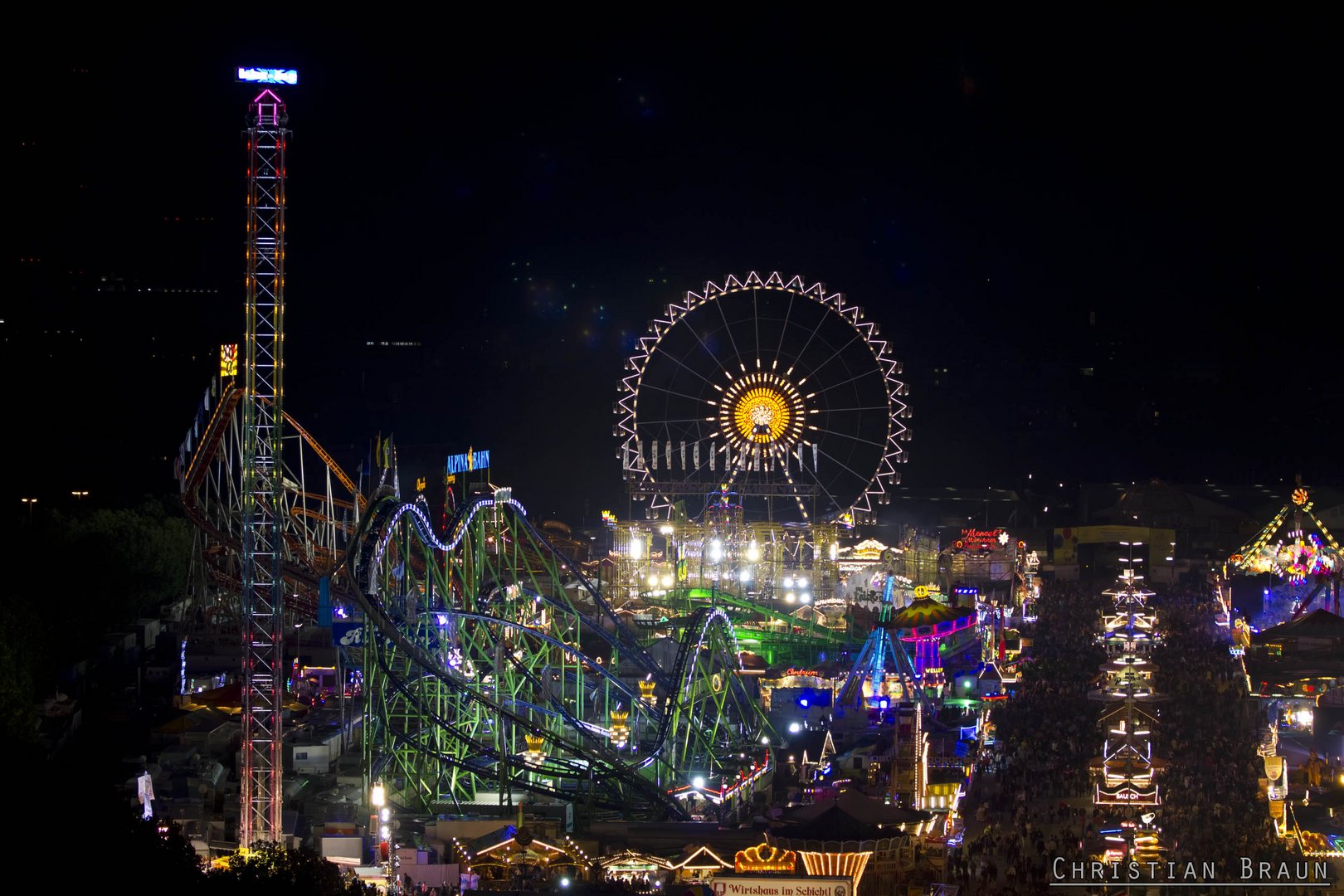 Wiesnrad und Achterbahn