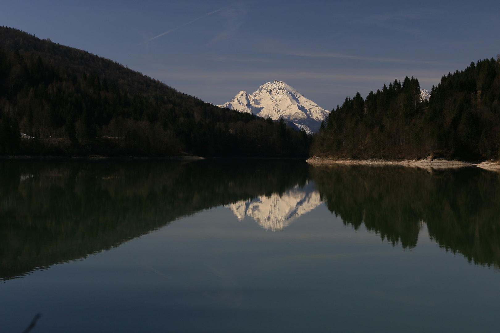 Wiestalstausee mit Watzmann