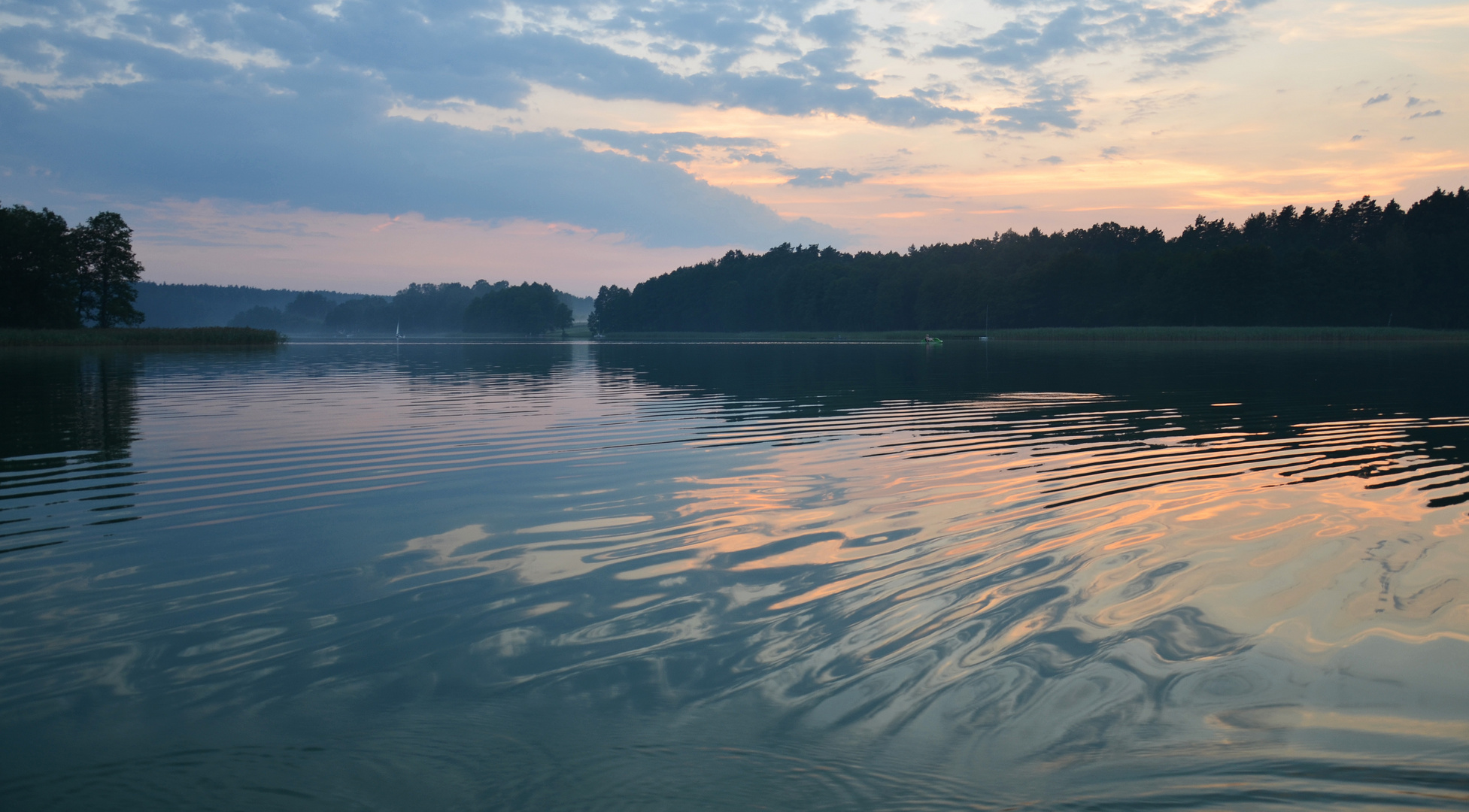 Wigry Lake at the dusk