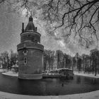 Wijk bij Duurstede castle under the starry night