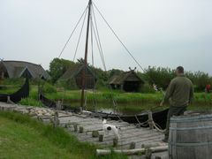 Wikingerdorf in der Nähe von Bork Havn /Ringkøbing Fjord.