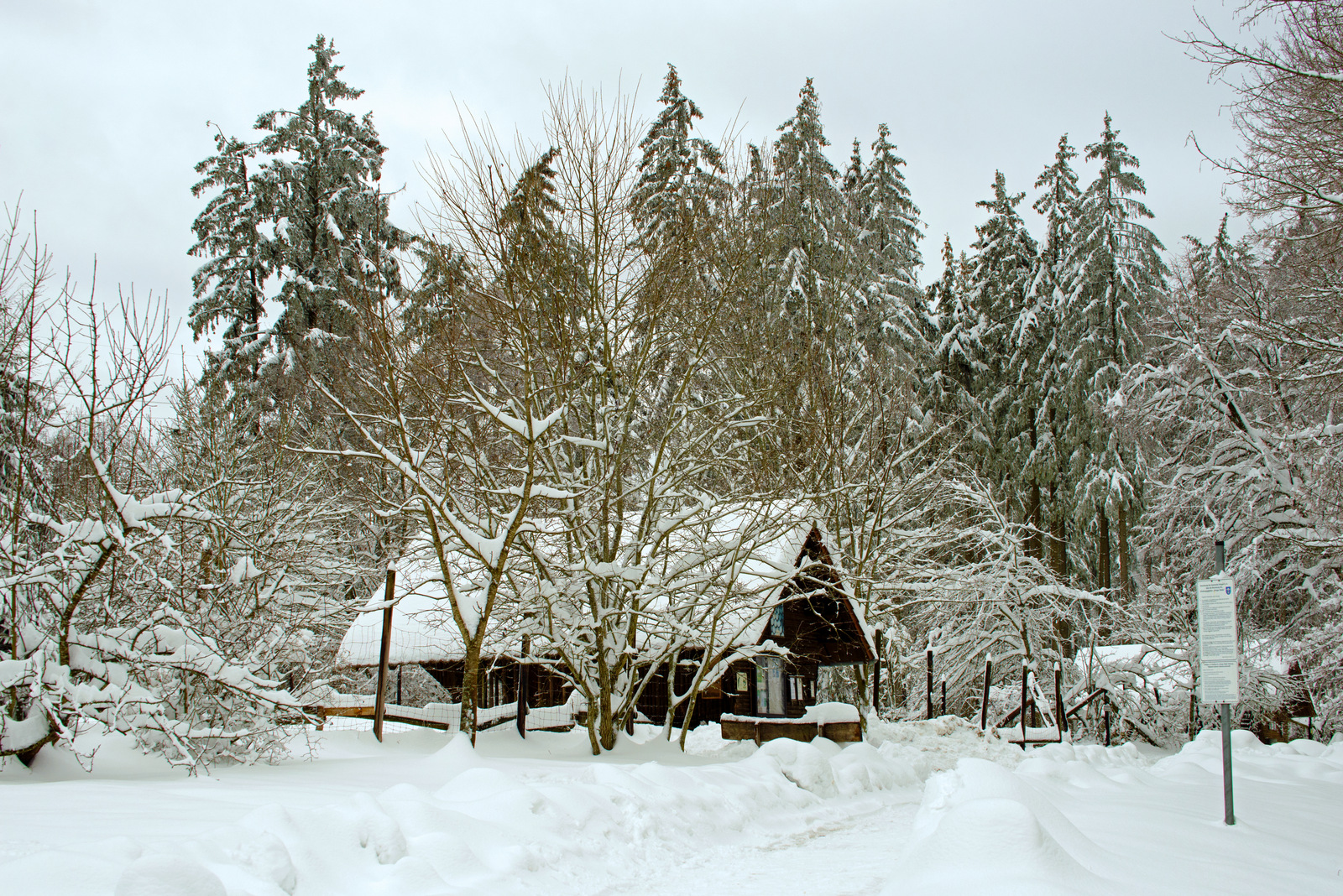 Wild pflege Hütte.