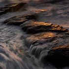 wild water at sunset