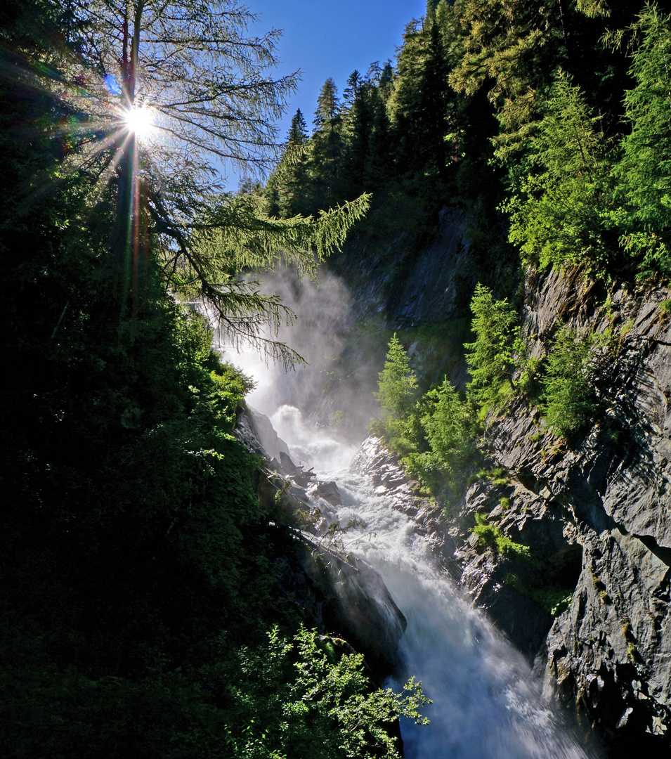 Wildbach im Gegenlicht