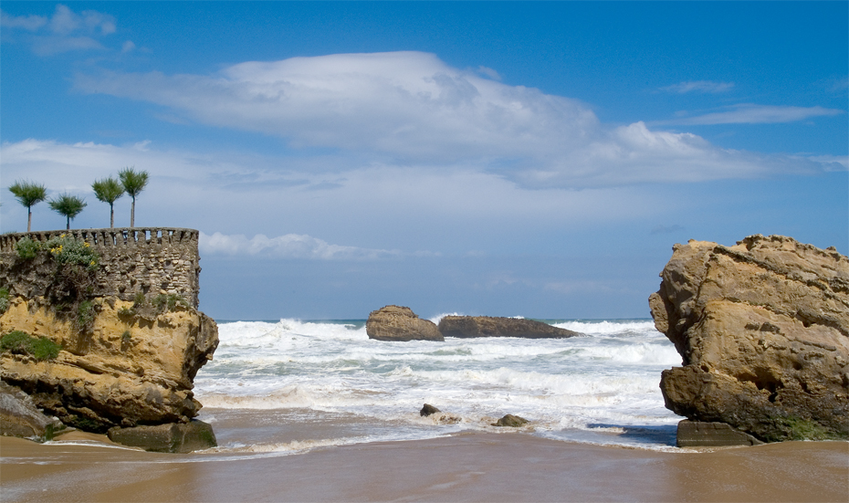 Wilder Atlantik bei Biarritz