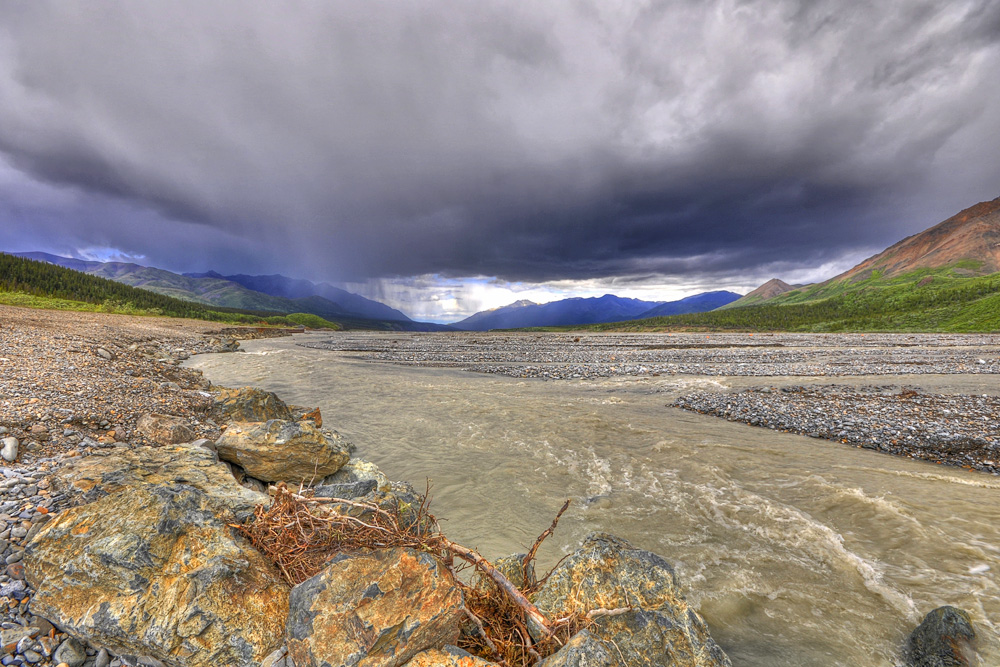 Wilder Fluß in Alaska