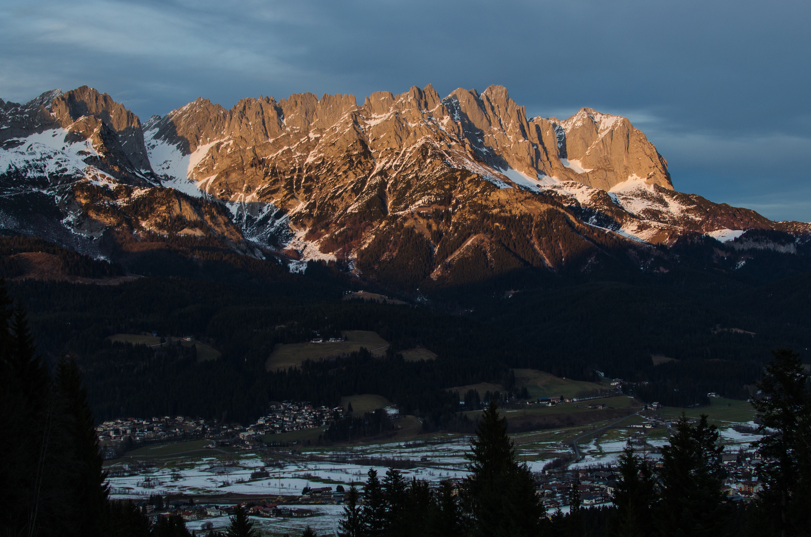 Wilder Kaiser im Abendlicht