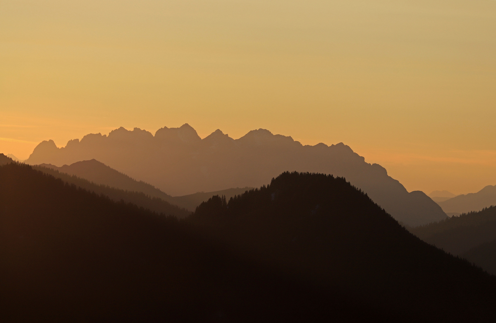 Wilder Kaiser im Morgenlicht