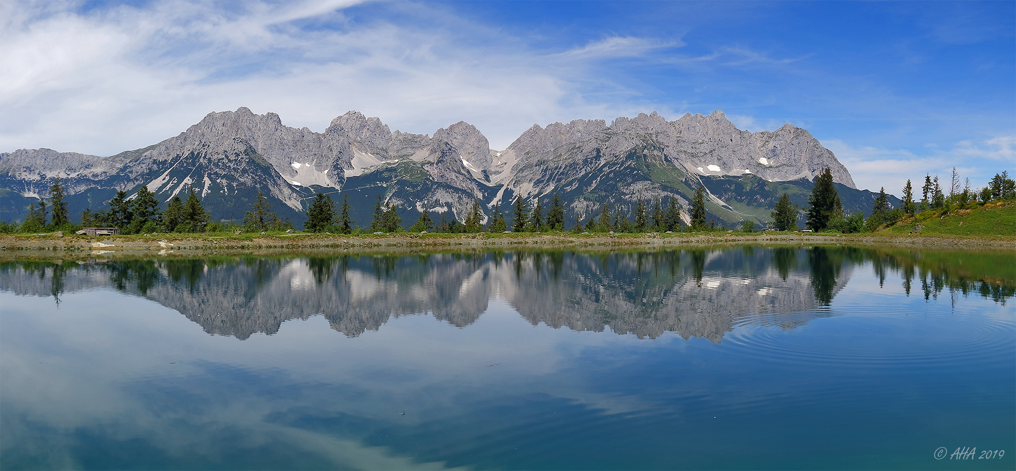 Wilder Kaiser - Panorama mit Spiegelung