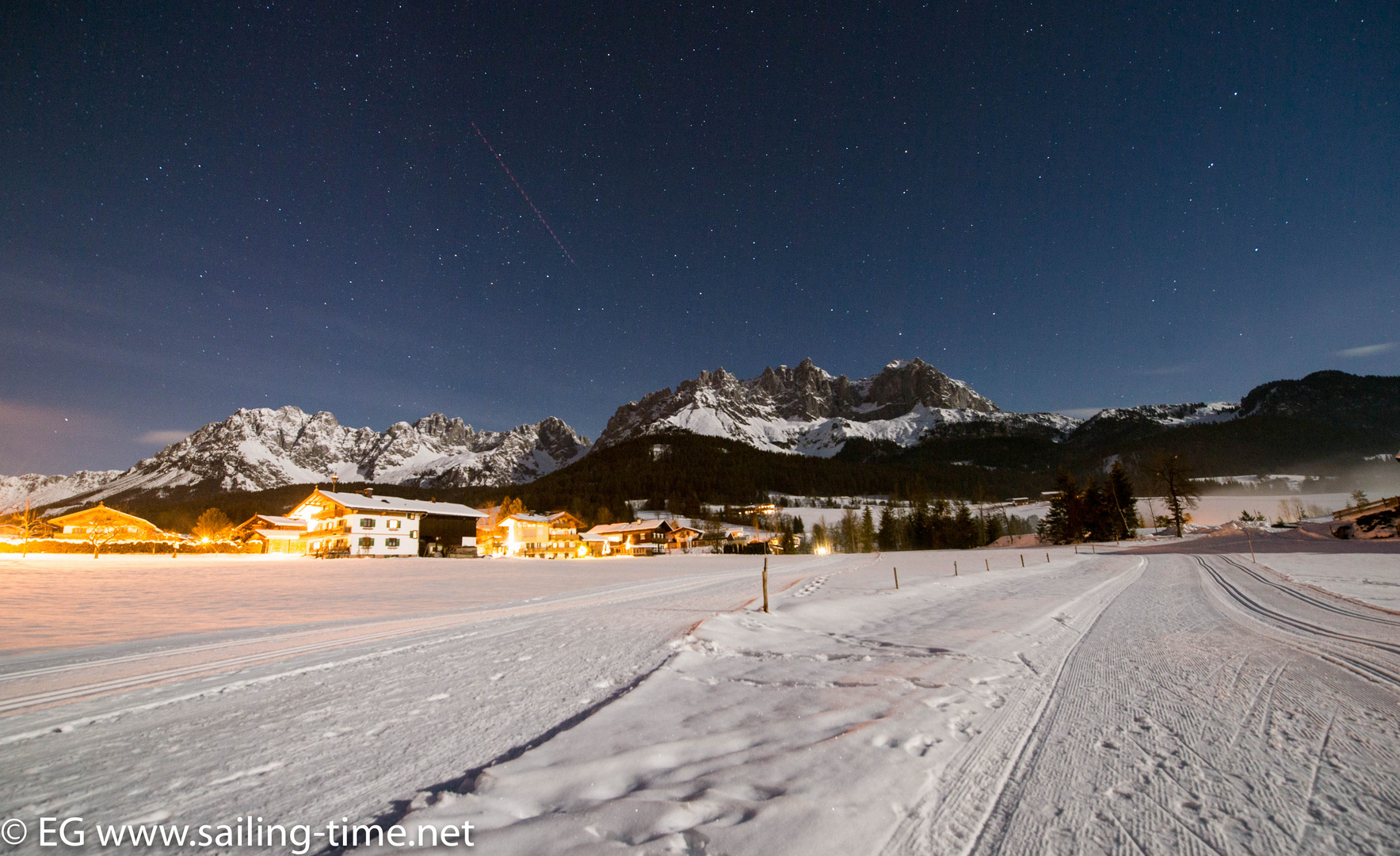 Wilder Kaiser unter Sternen