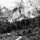 Wilder Kaiser von der Hütte betrachtet