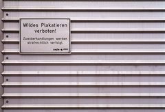 Wildes Plakatieren verboten