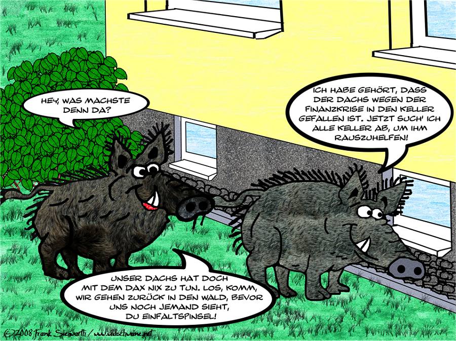 Wildschweine im Garten