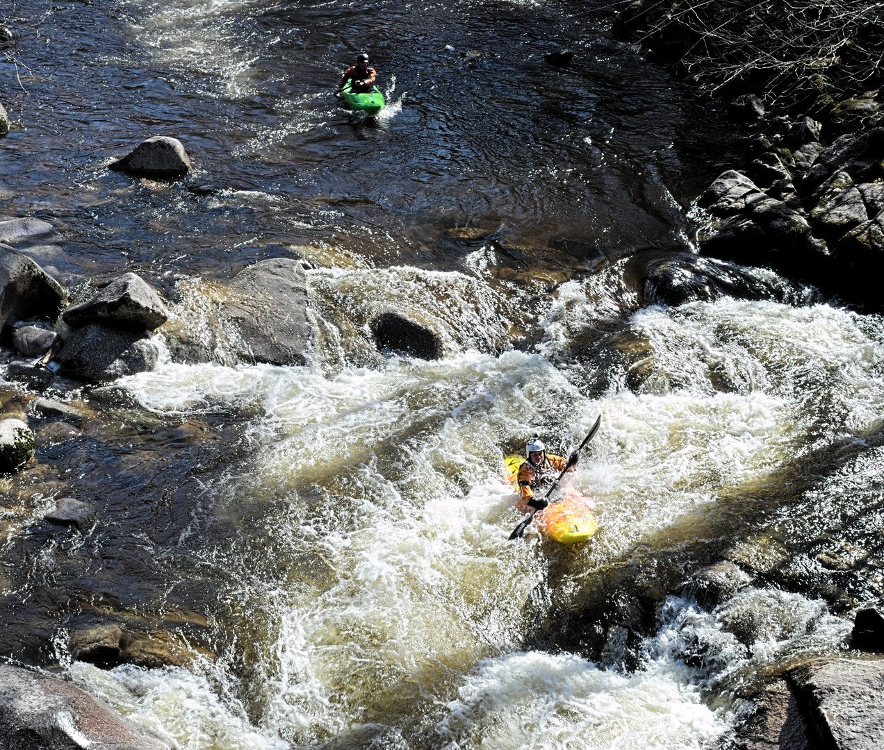 Wildwasserfahrer in der Murg