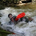 Wildwasserkanut beim Training