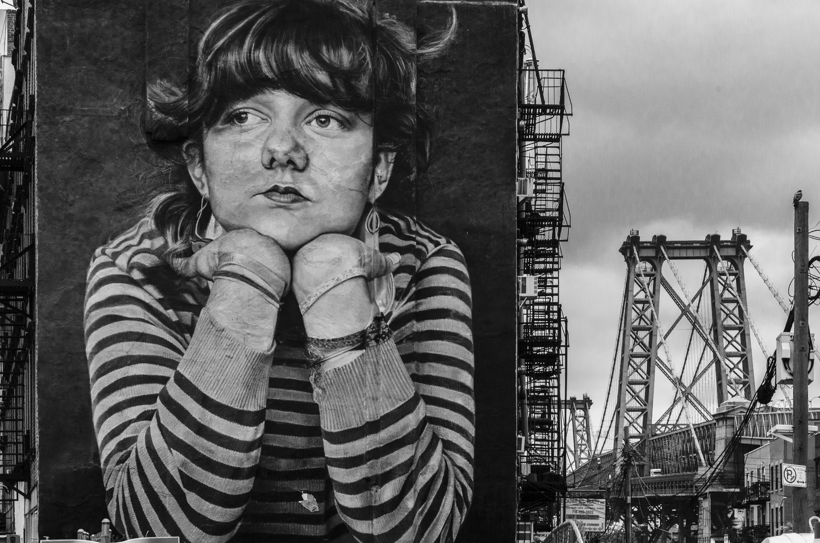 Williamsburg mit Blick auf die Williamsburg Bridge. 